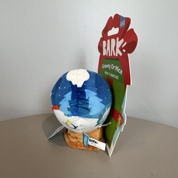 New Bark Gnawty or Nice Narwhal Snow Globe Barktic Chill Plush Dog Toy Barkbox - Picture 10 of 13